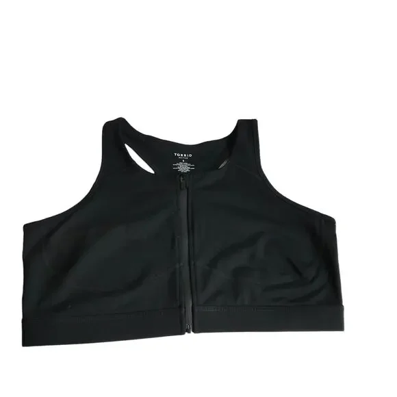 Torrid Active Wireless Zip Front Sports Bra Size 3X NWT Low Impact Gym Training